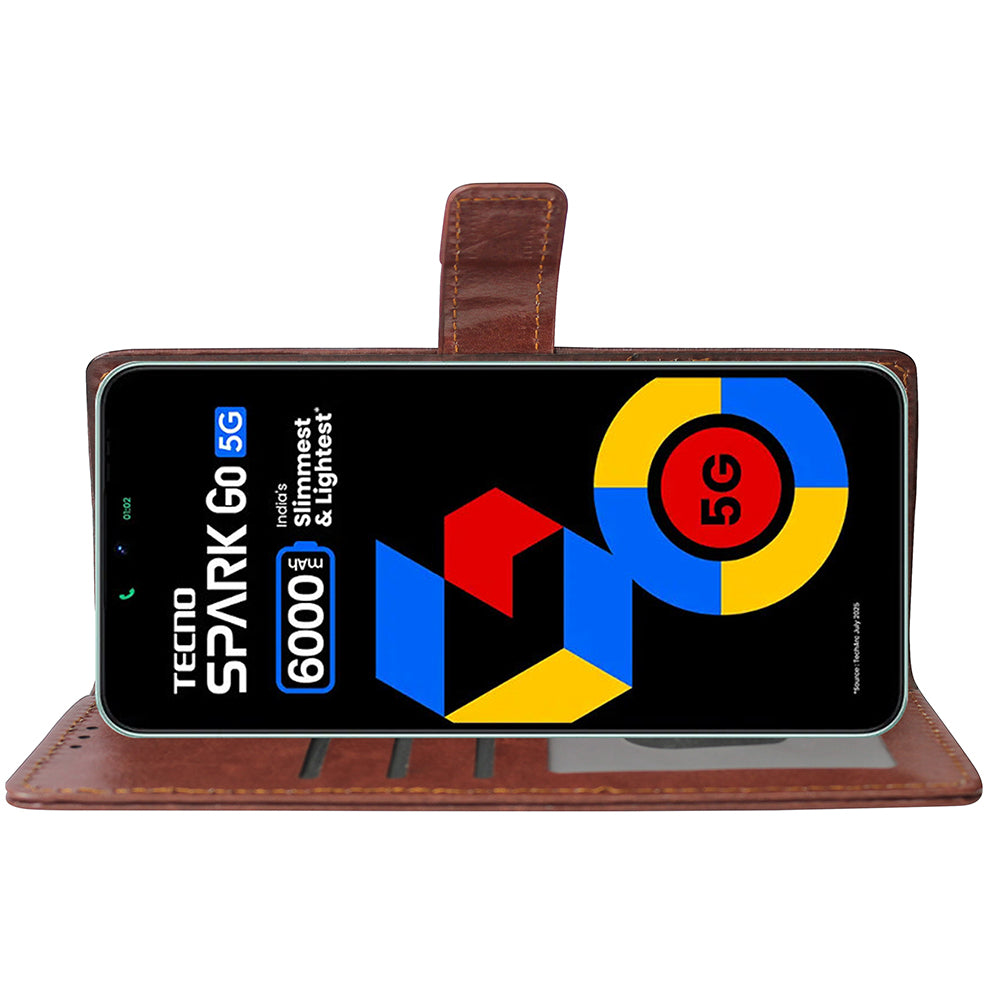 Premium Wallet Flip Cover for Tecno Spark Go 5G