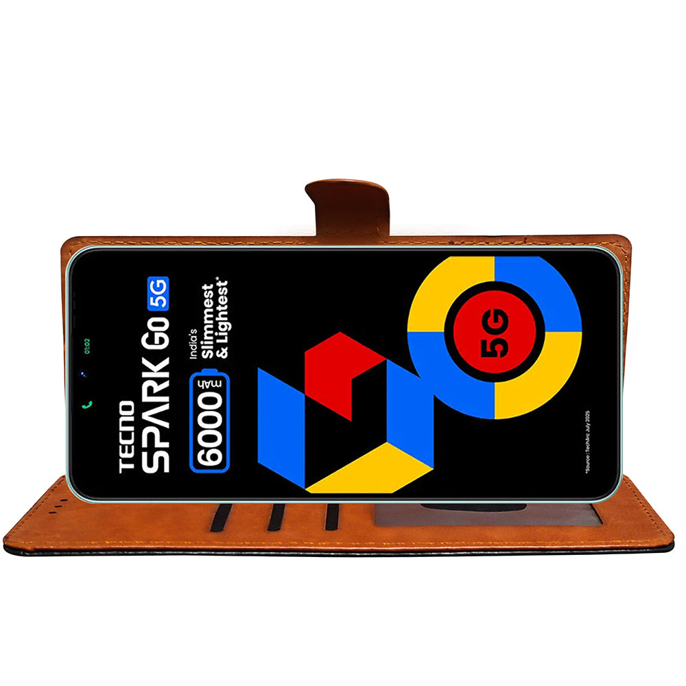 Premium Wallet Flip Cover for Tecno Spark Go 5G