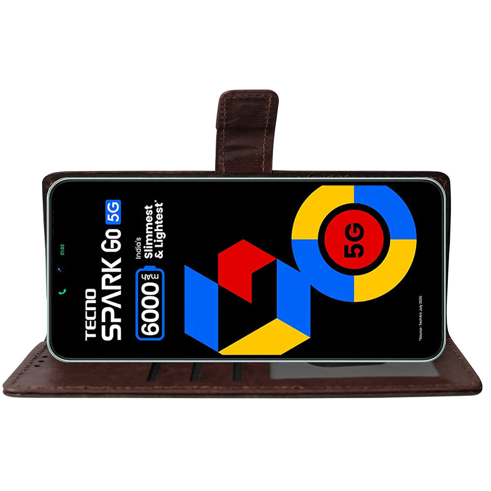 Premium Wallet Flip Cover for Tecno Spark Go 5G