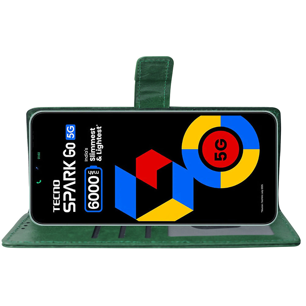 Premium Wallet Flip Cover for Tecno Spark Go 5G