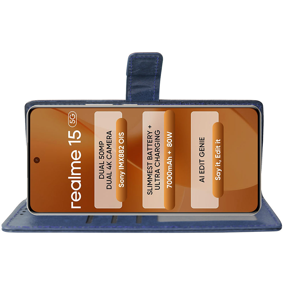 Premium Wallet Flip Cover for Realme 15 Pro 5G