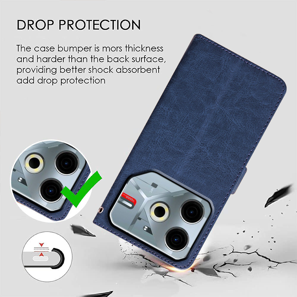 Premium Wallet Flip Cover for Tecno Pova 6 Neo 4G