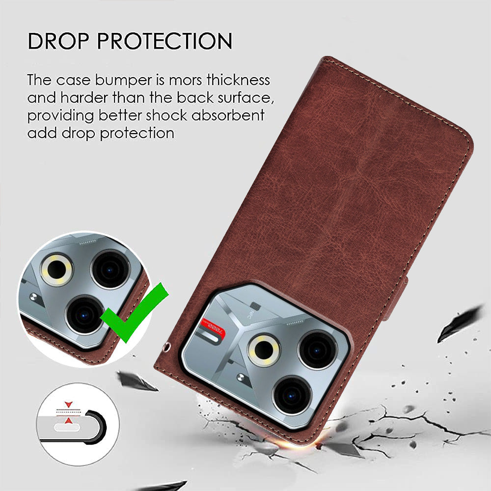 Premium Wallet Flip Cover for Tecno Pova 6 Neo 4G