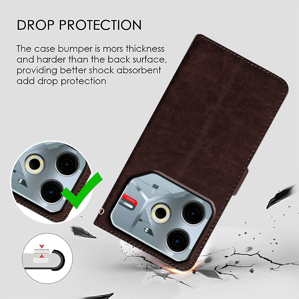 Premium Wallet Flip Cover for Tecno Pova 6 Neo 4G