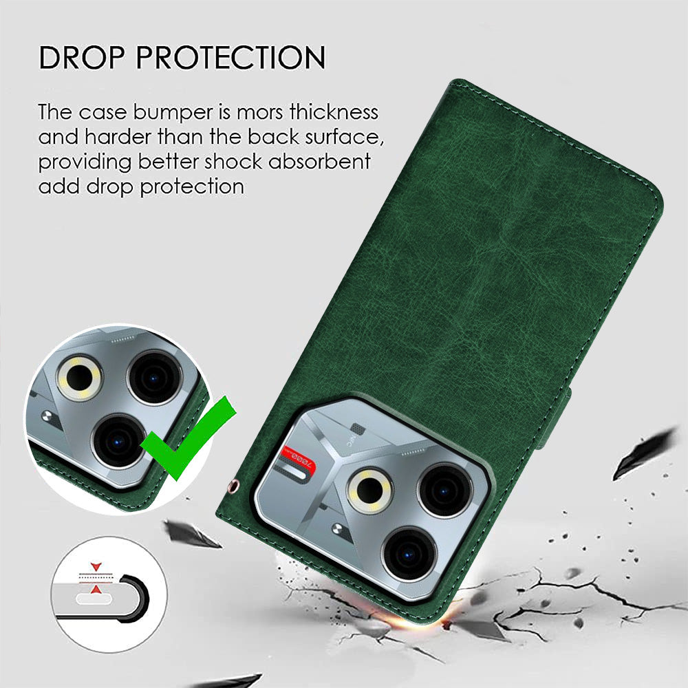 Premium Wallet Flip Cover for Tecno Pova 6 Neo 4G