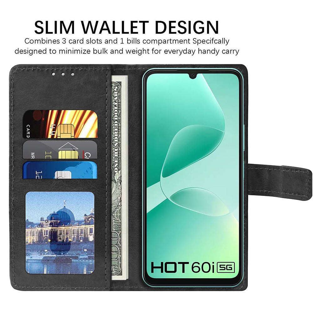 Premium Wallet Flip Cover for Infinix Hot 60i 5G