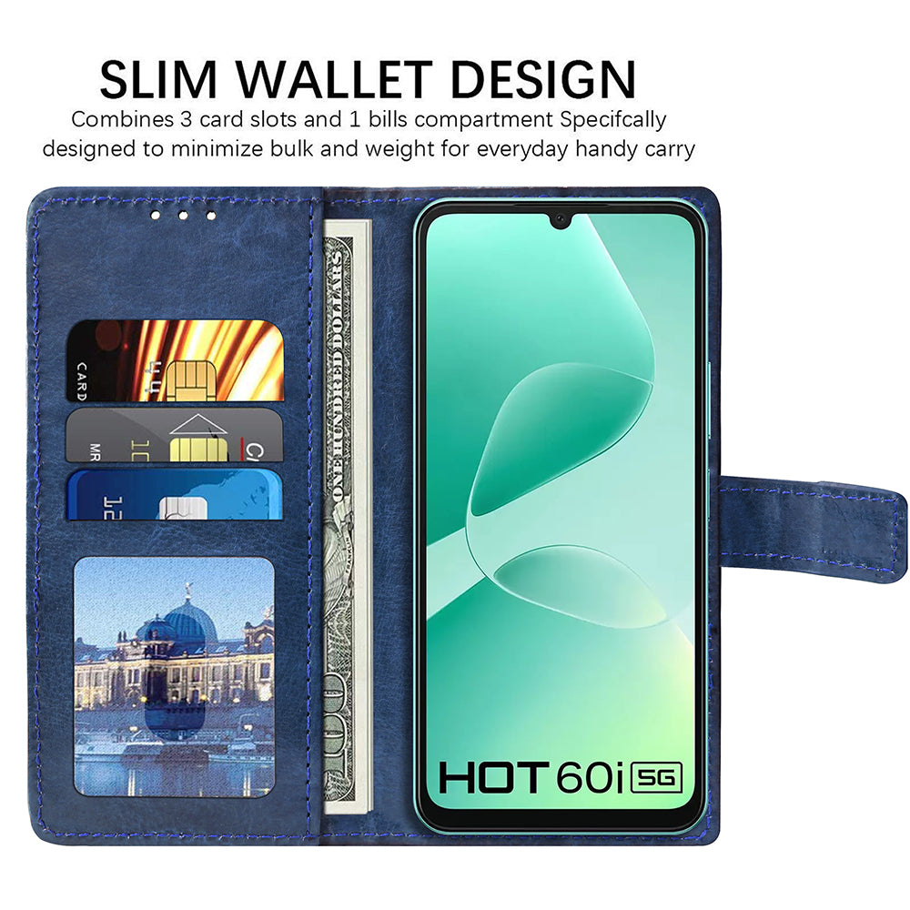 Premium Wallet Flip Cover for Infinix Hot 60i 5G