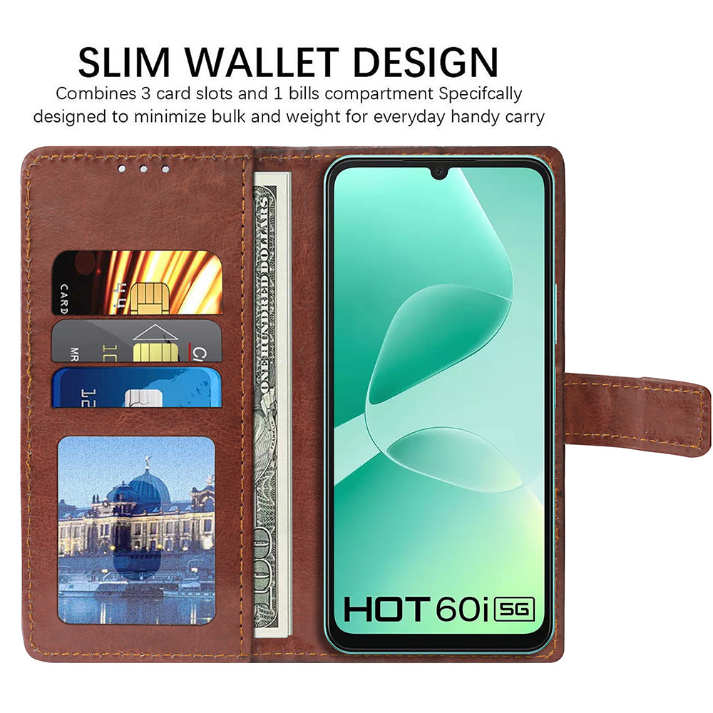 Premium Wallet Flip Cover for Infinix Hot 60i 5G