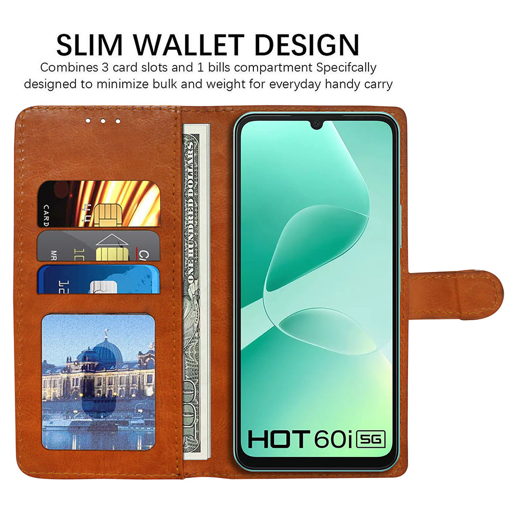Premium Wallet Flip Cover for Infinix Hot 60i 5G