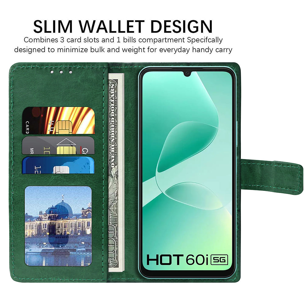 Premium Wallet Flip Cover for Infinix Hot 60i 5G