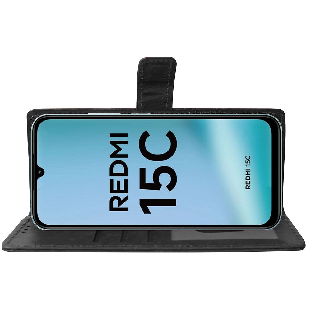Premium Wallet Flip Cover for Mi Redmi 15C 4G / 15C 5G