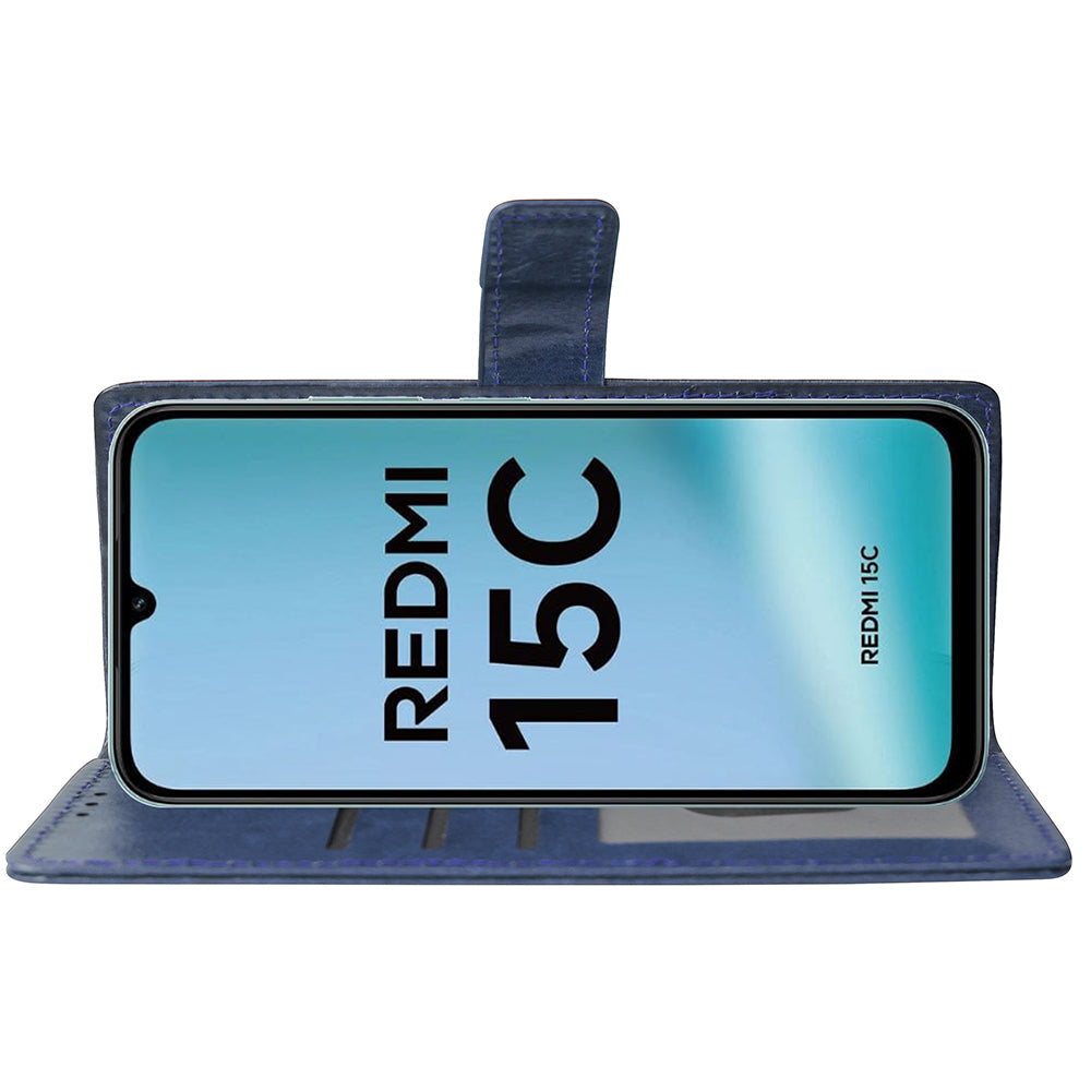 Premium Wallet Flip Cover for Mi Redmi 15C 4G / 15C 5G