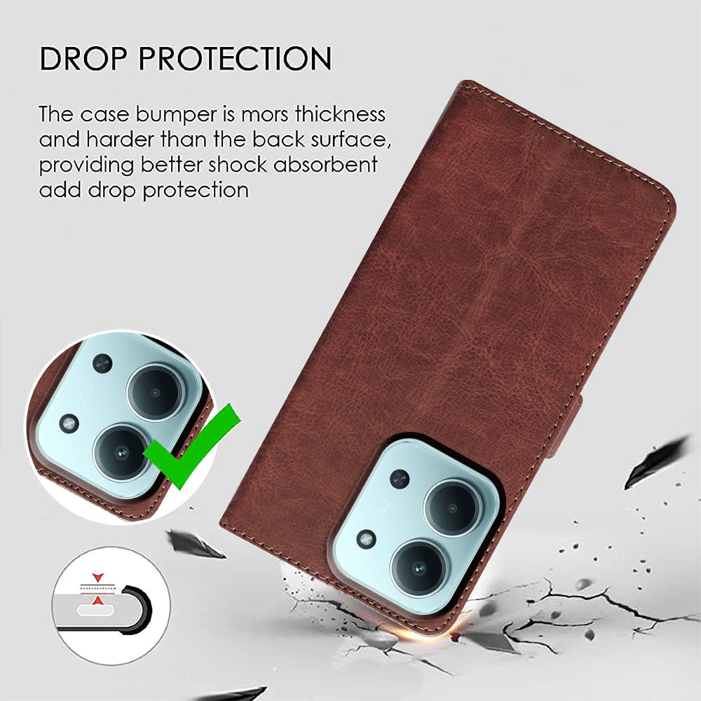 Premium Wallet Flip Cover for Mi Redmi 15C 4G / 15C 5G