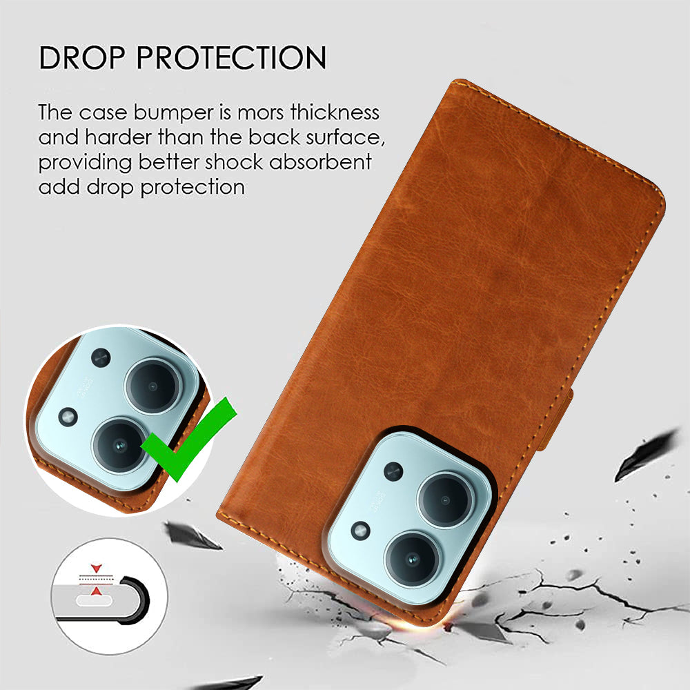 Premium Wallet Flip Cover for Mi Redmi 15C 4G / 15C 5G