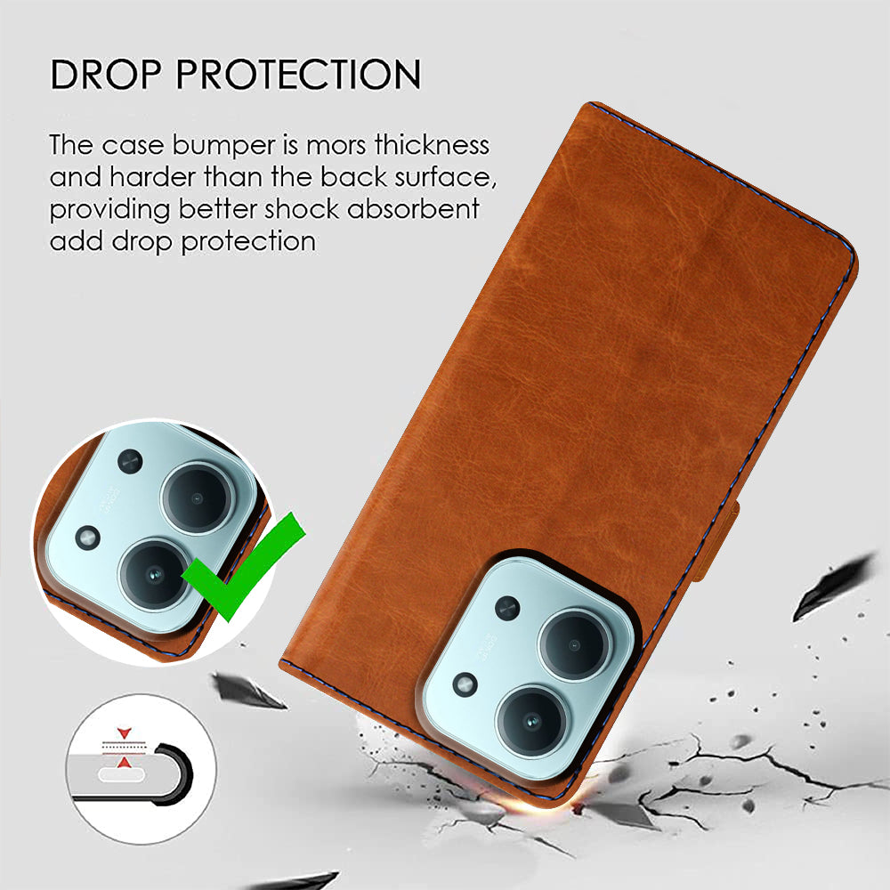 Premium Wallet Flip Cover for Mi Redmi 15C 4G / 15C 5G
