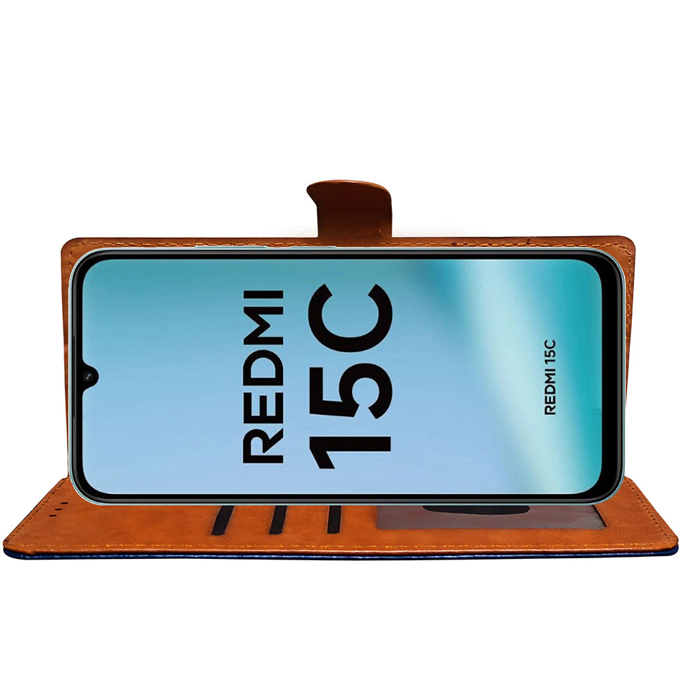Premium Wallet Flip Cover for Mi Redmi 15C 4G / 15C 5G