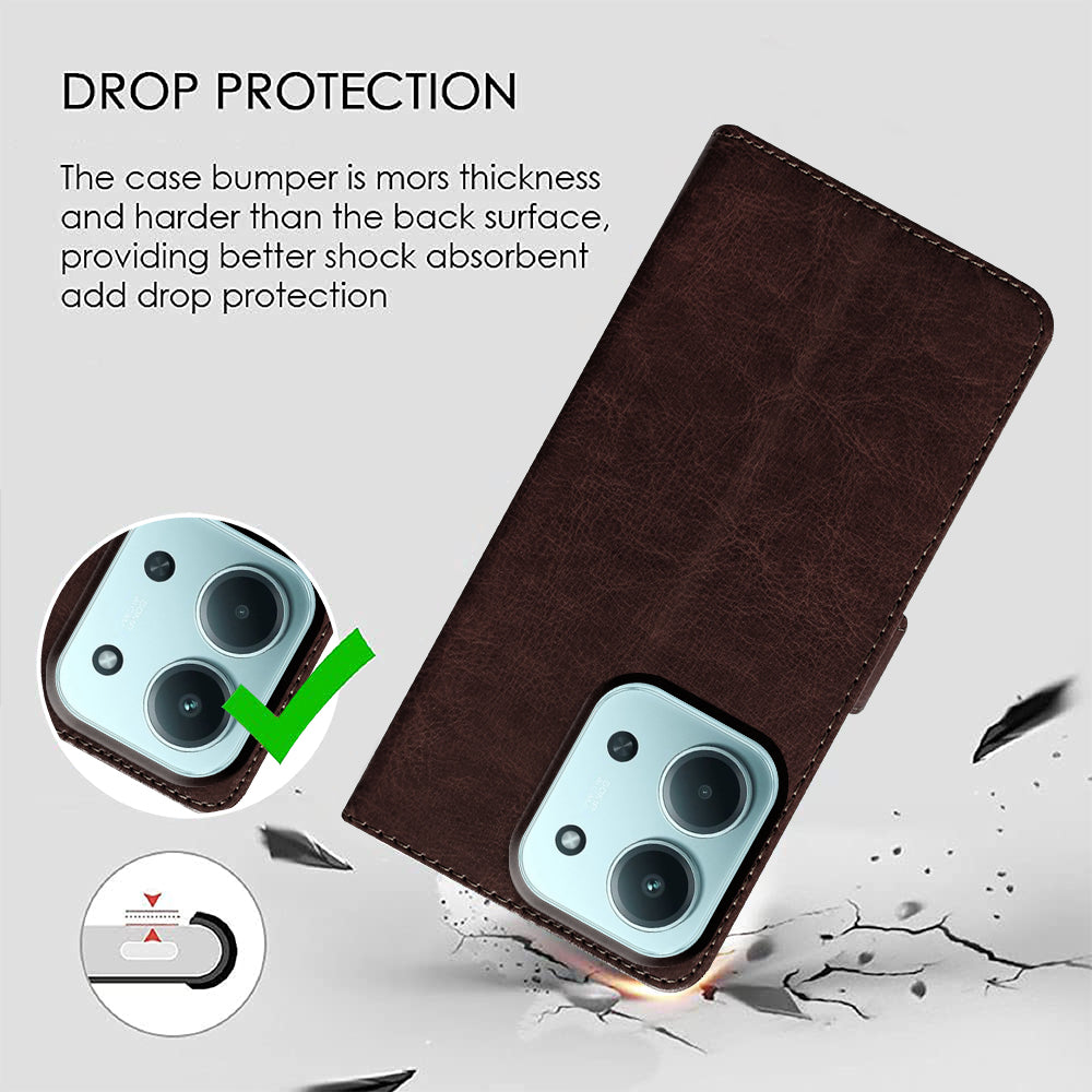 Premium Wallet Flip Cover for Mi Redmi 15C 4G / 15C 5G