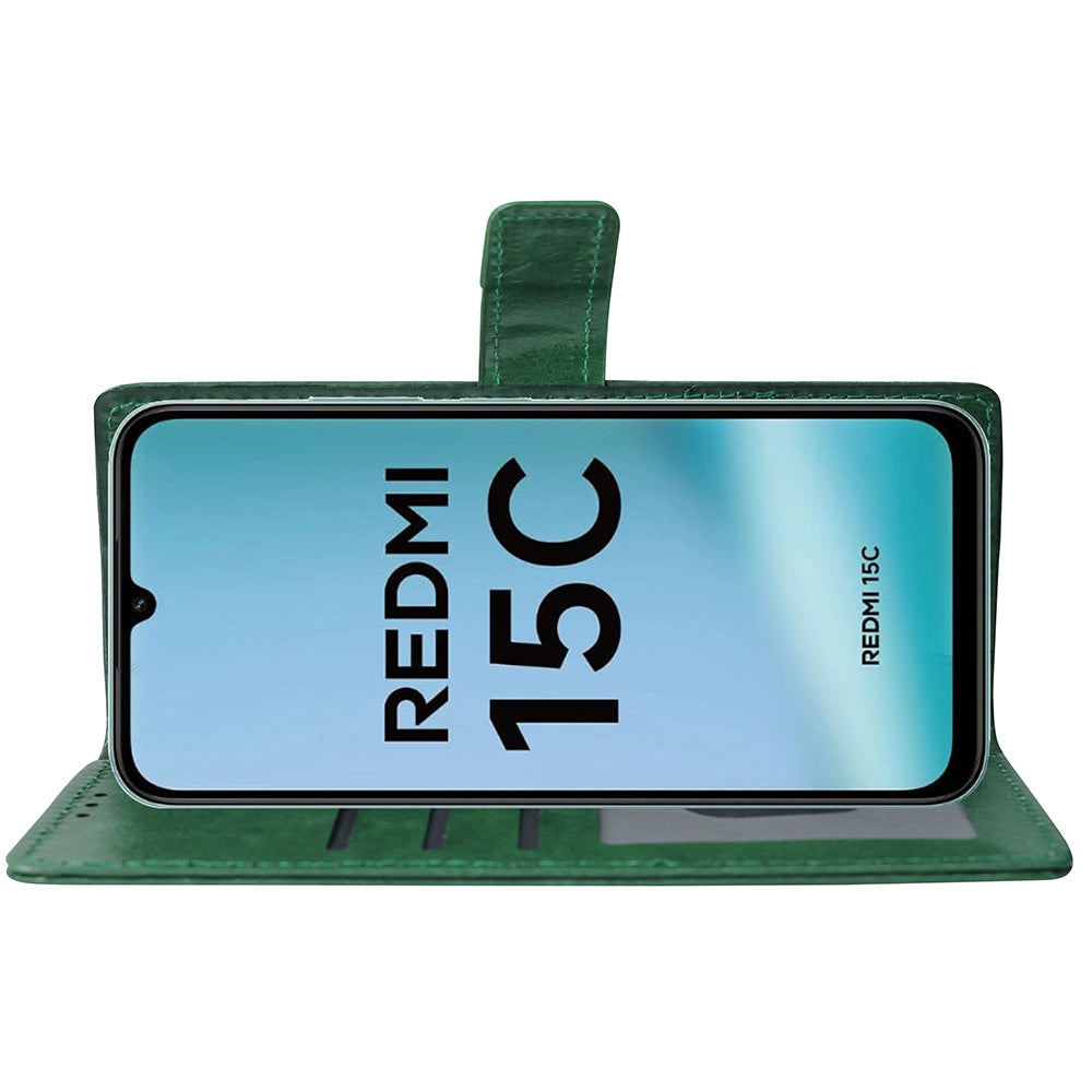 Premium Wallet Flip Cover for Mi Redmi 15C 4G / 15C 5G