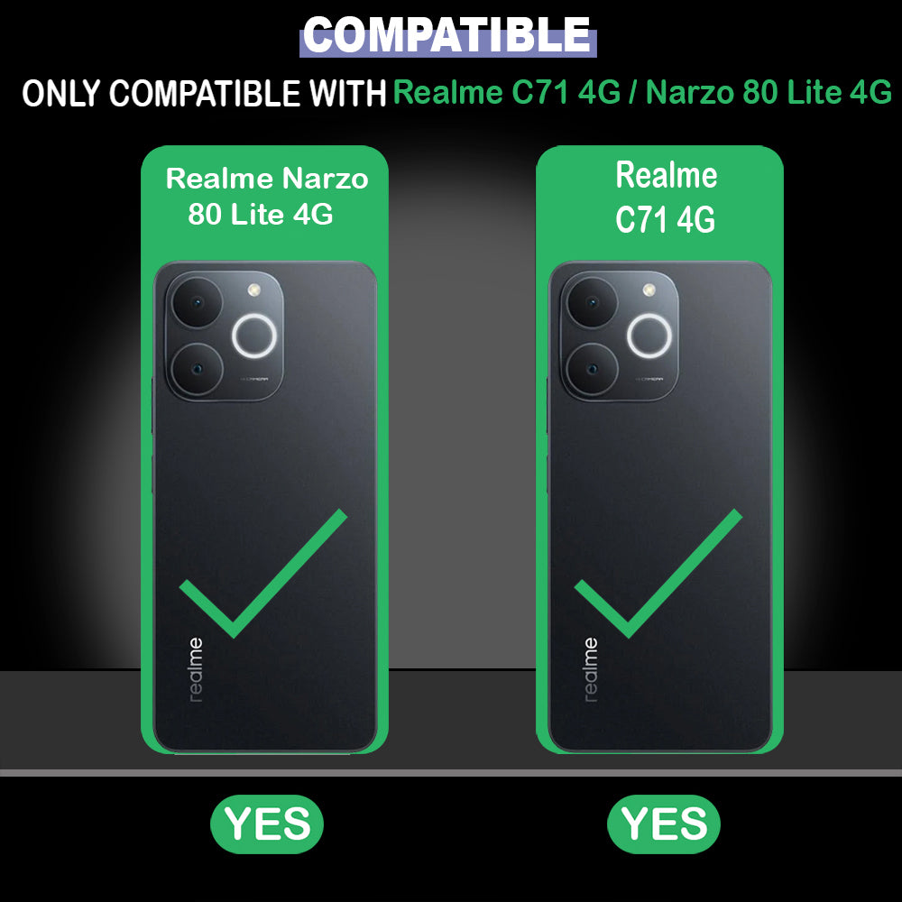 Premium Wallet Flip Cover for Realme Narzo 80 Lite 4G / C71 4G