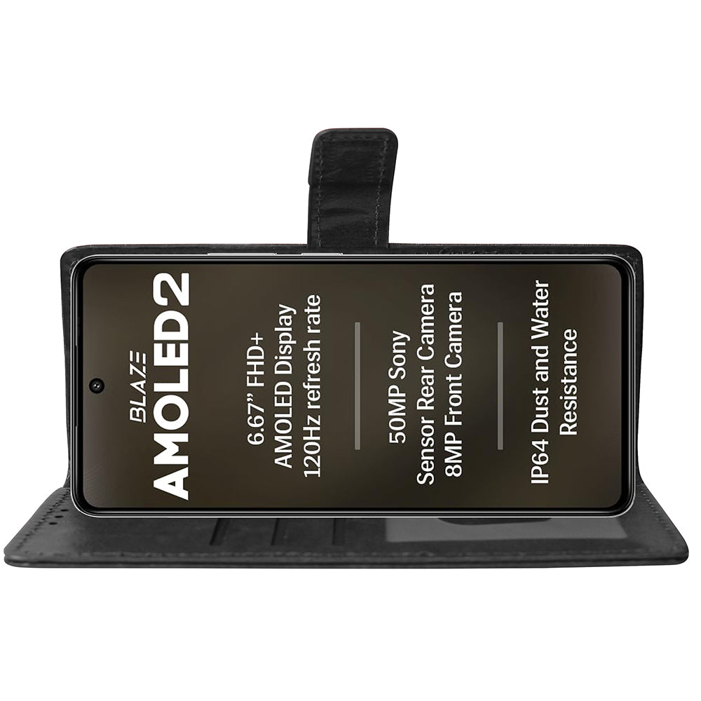 Premium Wallet Flip Cover for Lava Blaze AMOLED 2 5G
