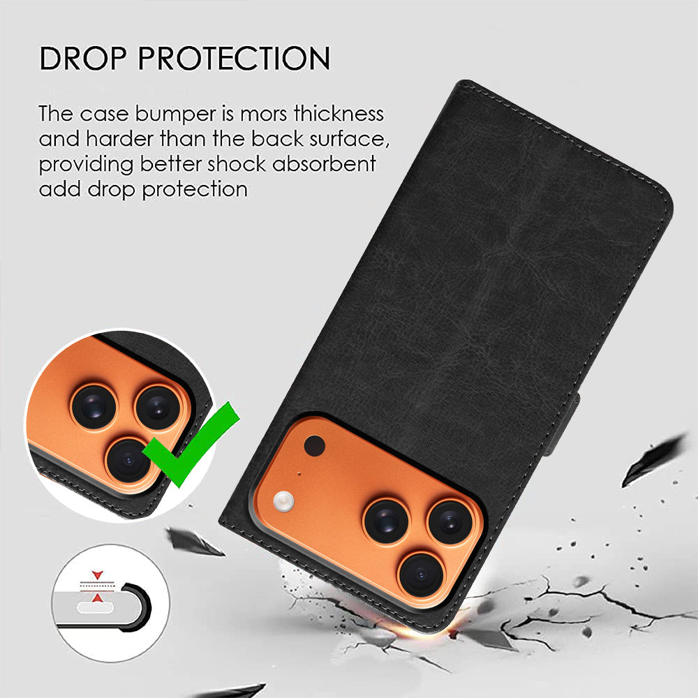 Premium Wallet Flip Cover for Apple iPhone 17 Pro Max