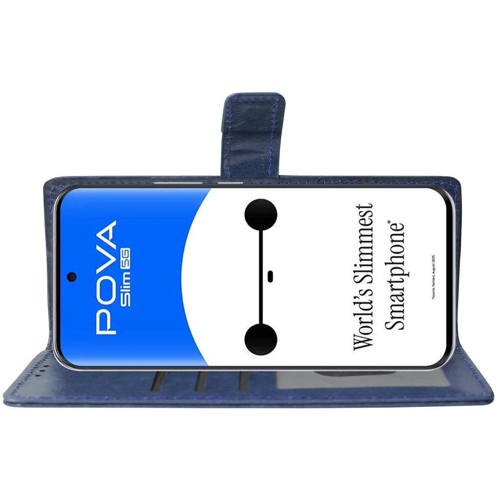 Premium Wallet Flip Cover for Tecno Pova Slim 5G