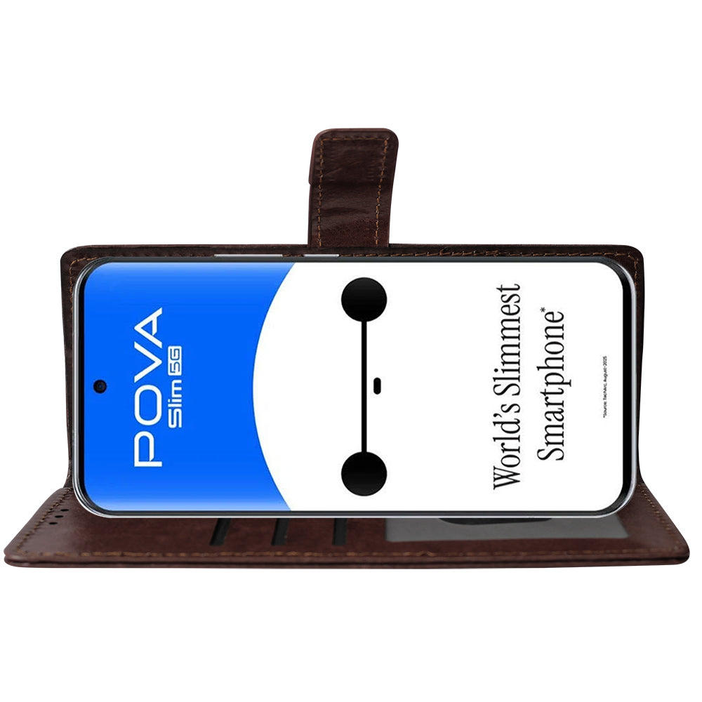Premium Wallet Flip Cover for Tecno Pova Slim 5G