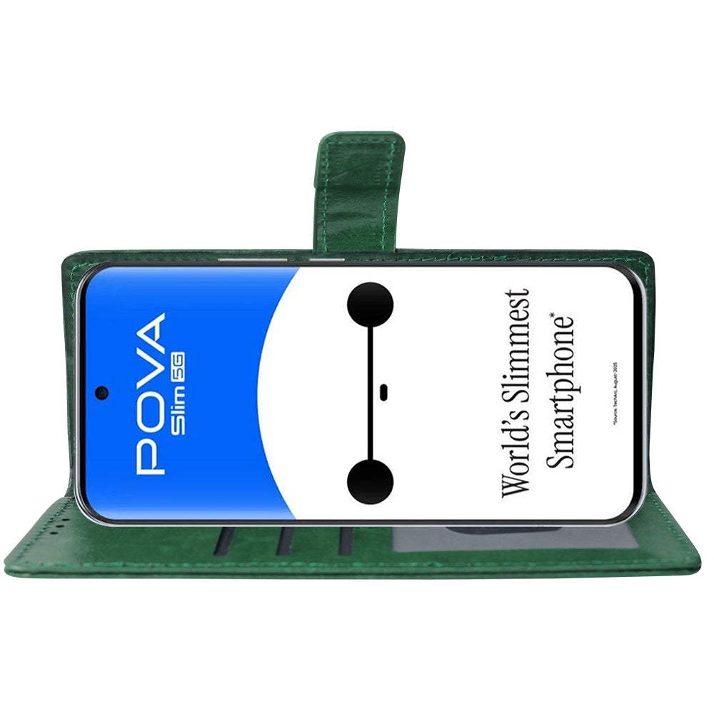 Premium Wallet Flip Cover for Tecno Pova Slim 5G