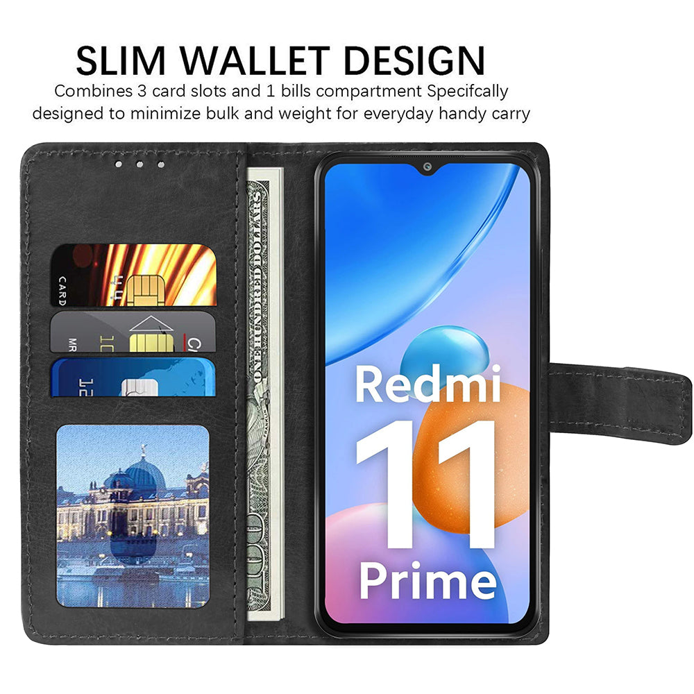 Premium Wallet Flip Cover for Mi Redmi 11 Prime 4G
