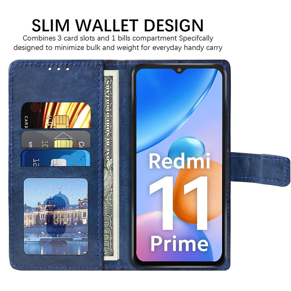 Premium Wallet Flip Cover for Mi Redmi 11 Prime 4G