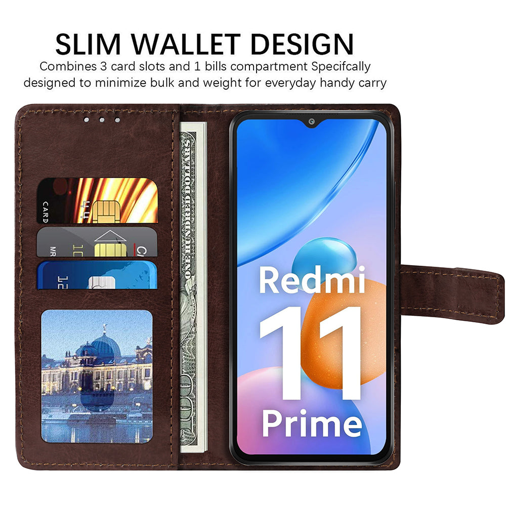Premium Wallet Flip Cover for Mi Redmi 11 Prime 4G