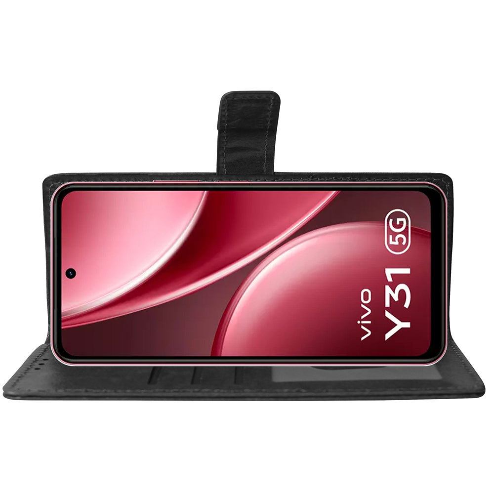 Premium Wallet Flip Cover for Vivo Y31 5G