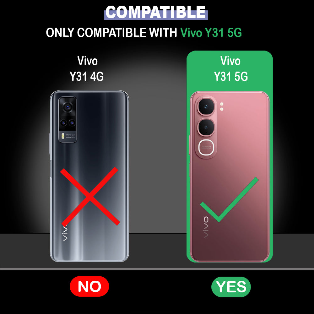 Premium Wallet Flip Cover for Vivo Y31 5G
