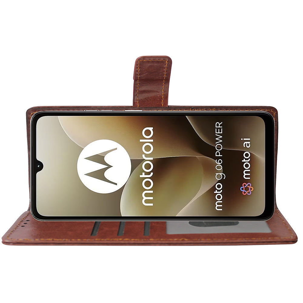 Premium Wallet Flip Cover for Motorola Moto G06 4G / G06 Power 4G