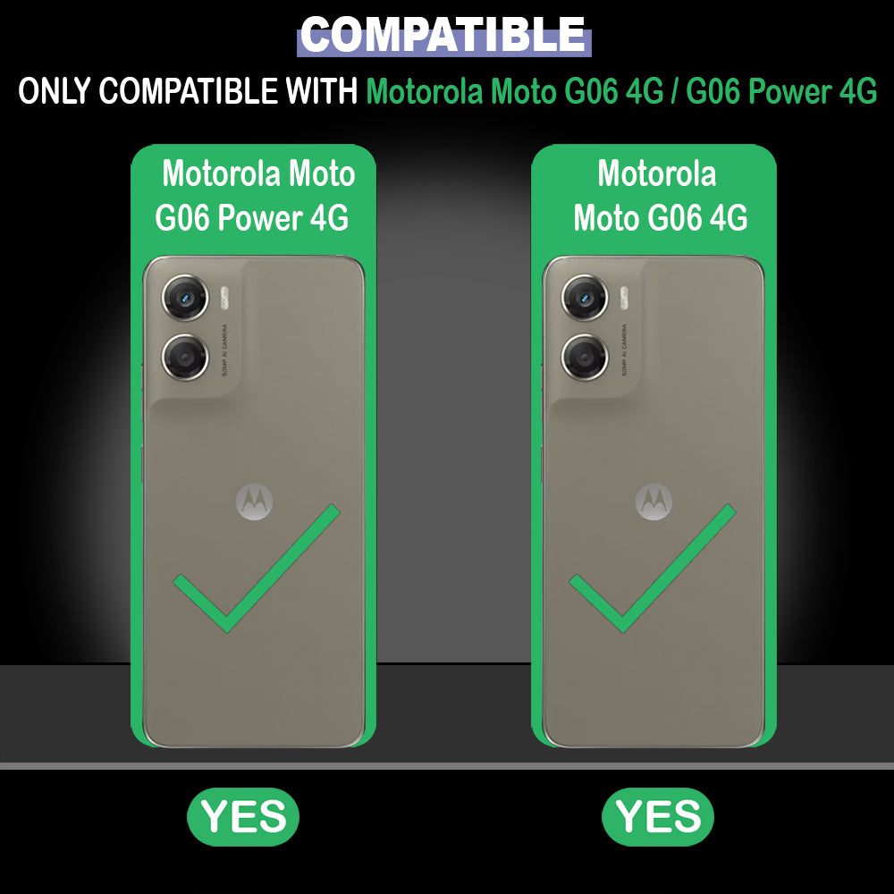 Premium Wallet Flip Cover for Motorola Moto G06 4G / G06 Power 4G