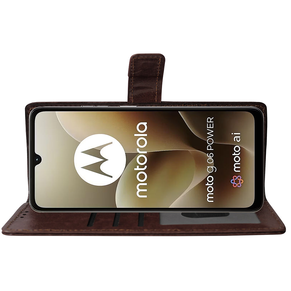 Premium Wallet Flip Cover for Motorola Moto G06 4G / G06 Power 4G