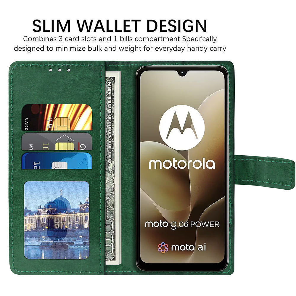 Premium Wallet Flip Cover for Motorola Moto G06 4G / G06 Power 4G