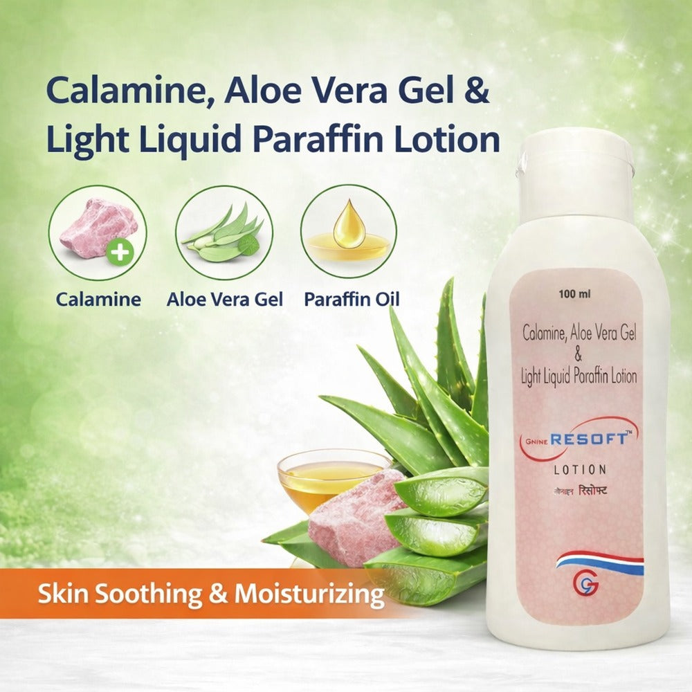 G NINE RESOFT LOTION Calamine, Aloe Vera Gel And Light Liquid Paraffin ...