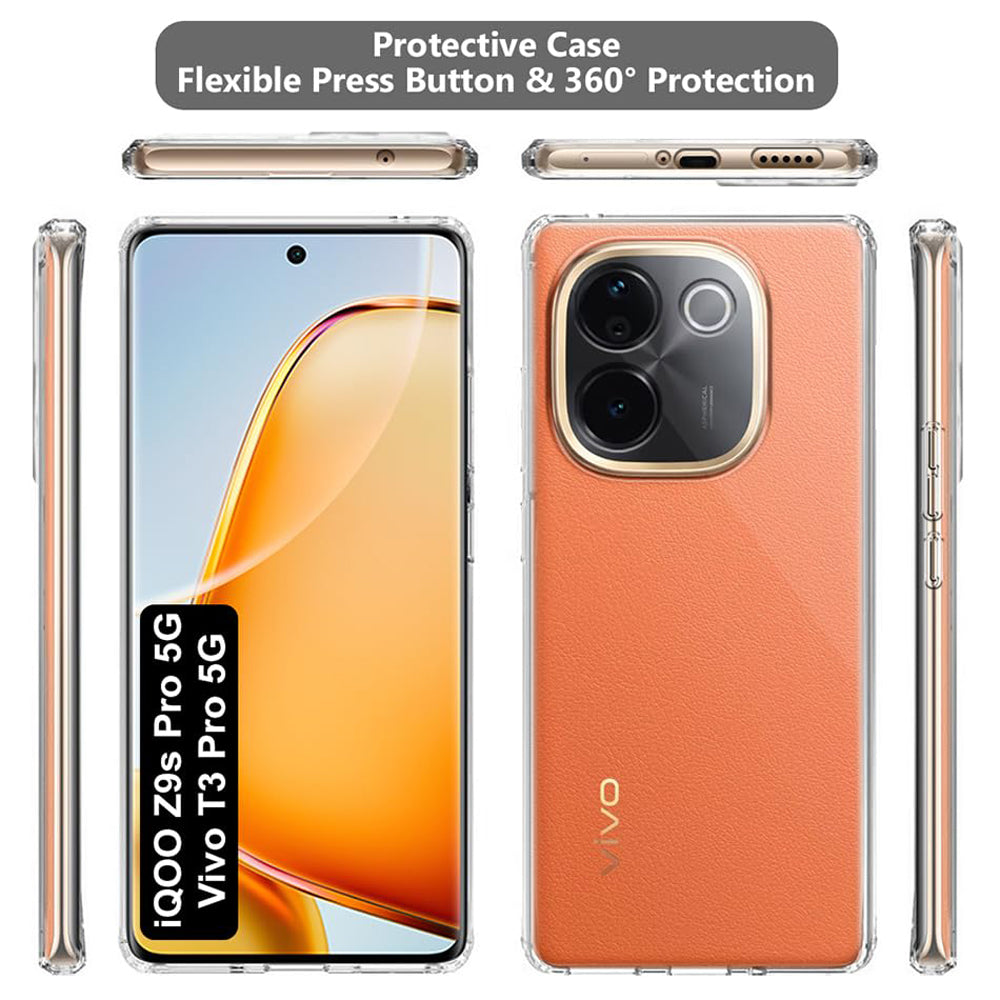 Clear Case for Vivo T3 Pro 5G / iQOO Z9s Pro 5G