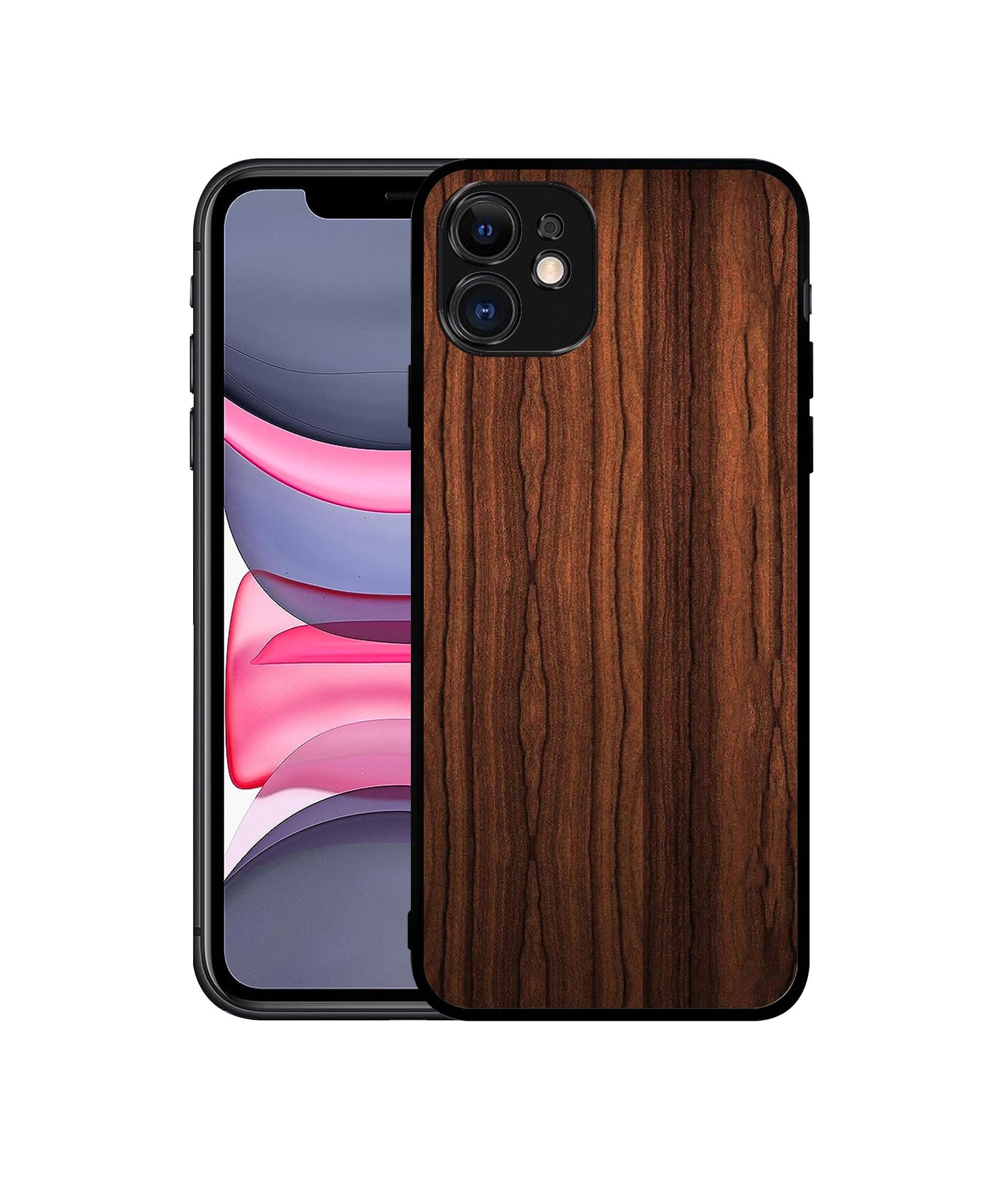 Brown Wooden Texture Designer 2D Printed Back Case Cover for Apple iPhone 11