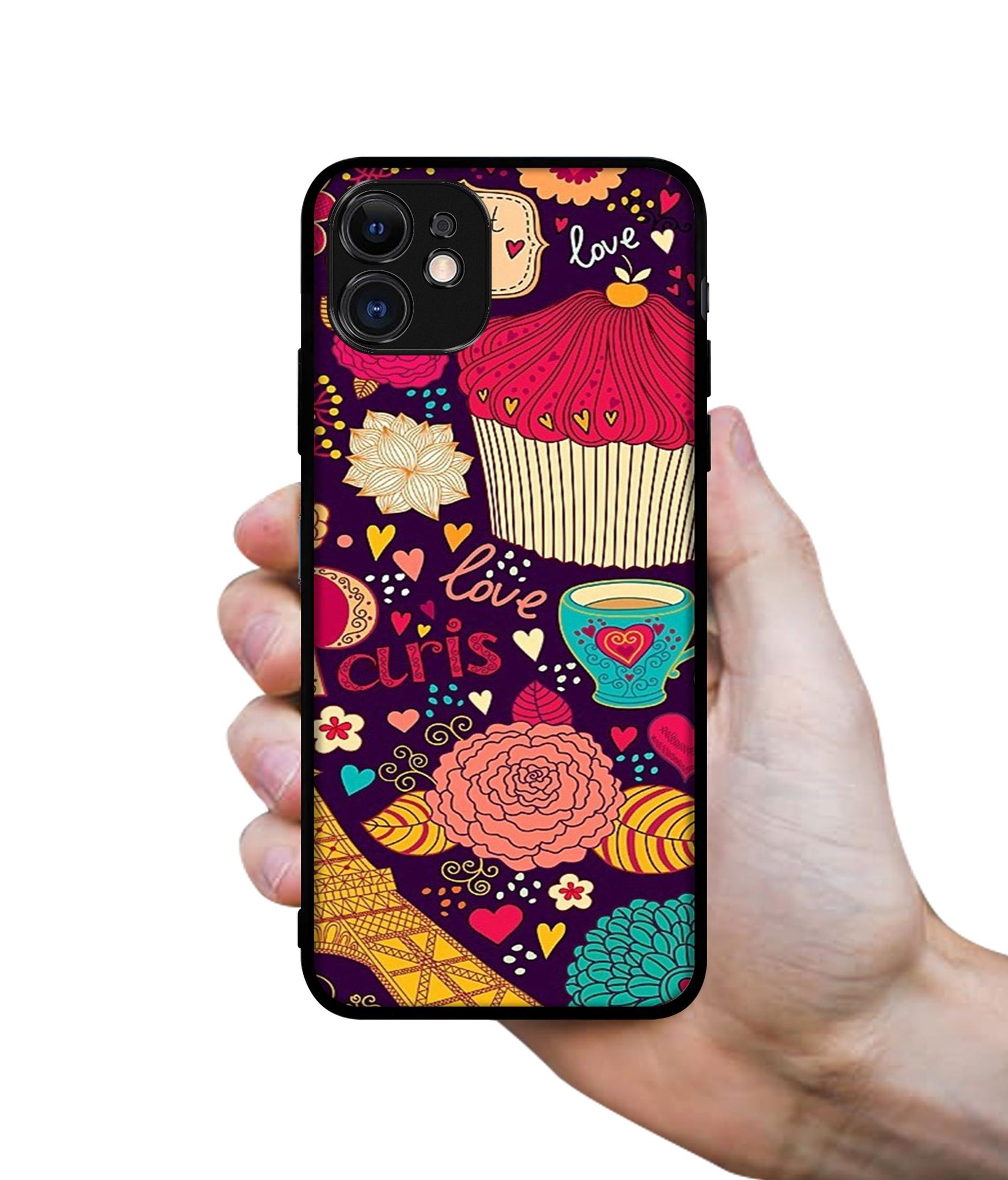 Paris Flower Love Designer 2D Printed Back Case Cover for Apple iPhone 11