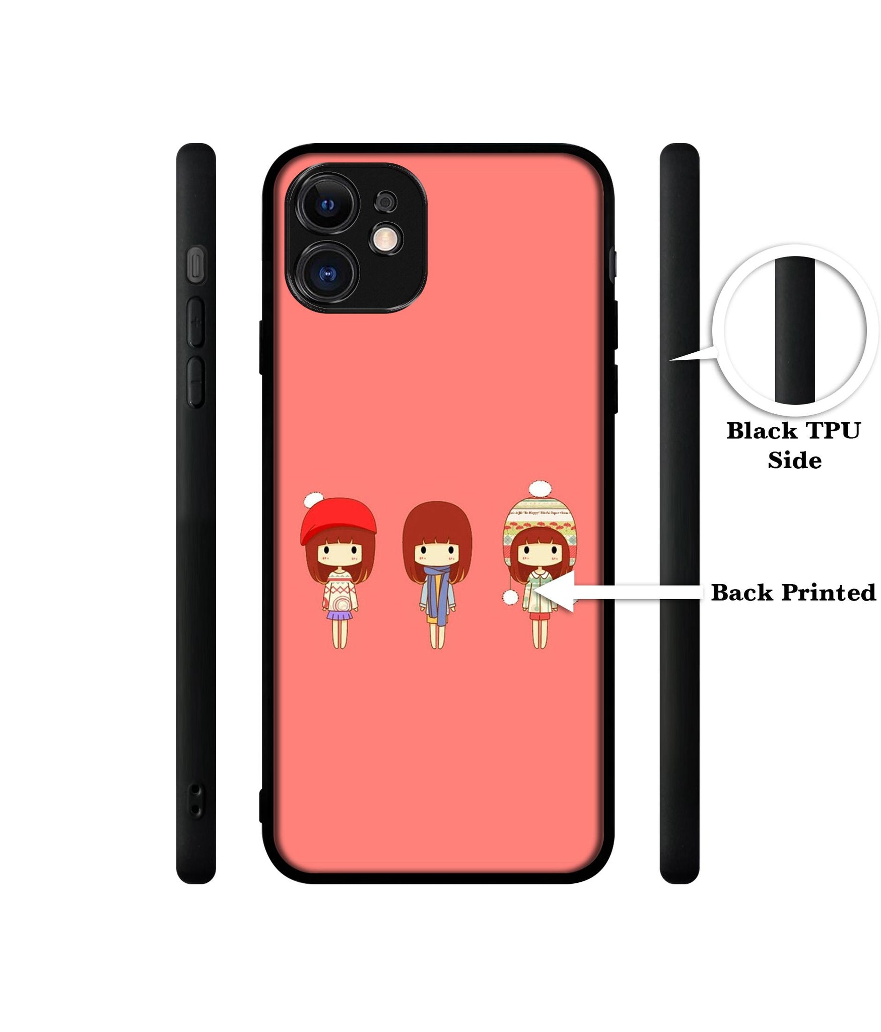 Cute Girls Designer 2D Printed Back Case Cover for Apple iPhone 11