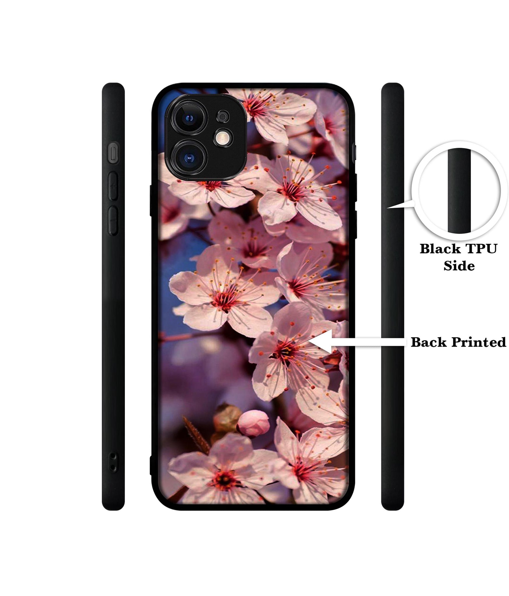 Pink Flowers Pattern Designer 2D Printed Back Case Cover for Apple iPhone 11