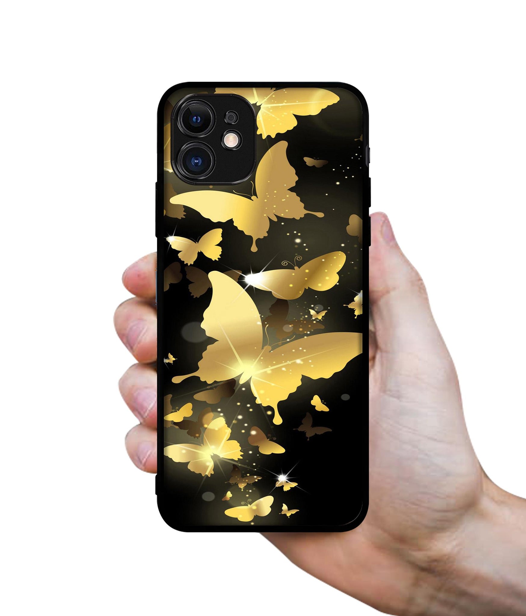 Golden Butterfly Pattern Designer 2D Printed Back Case Cover for Apple iPhone 11