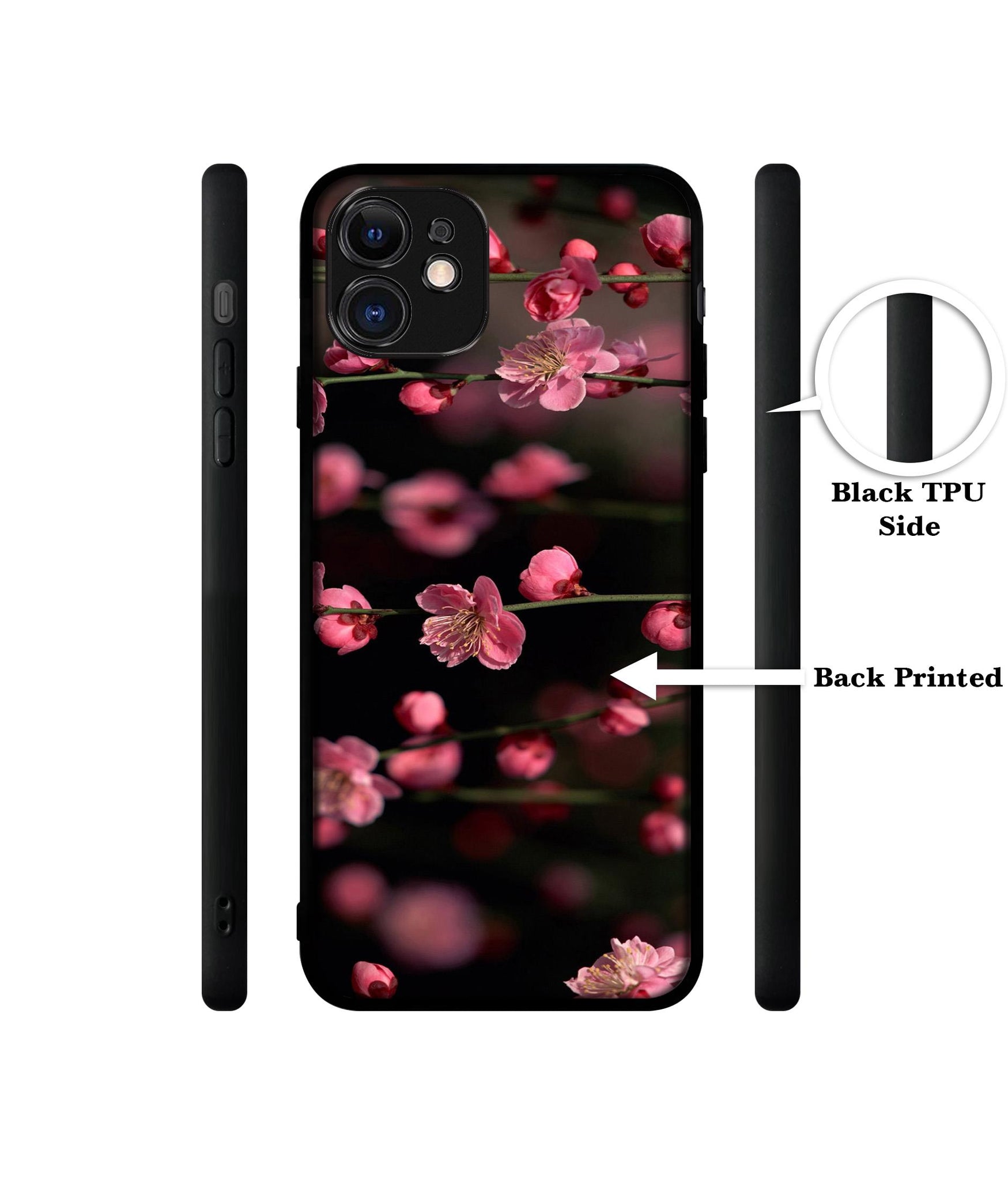 Pink Flowers Designer 2D Printed Back Case Cover for Apple iPhone 11