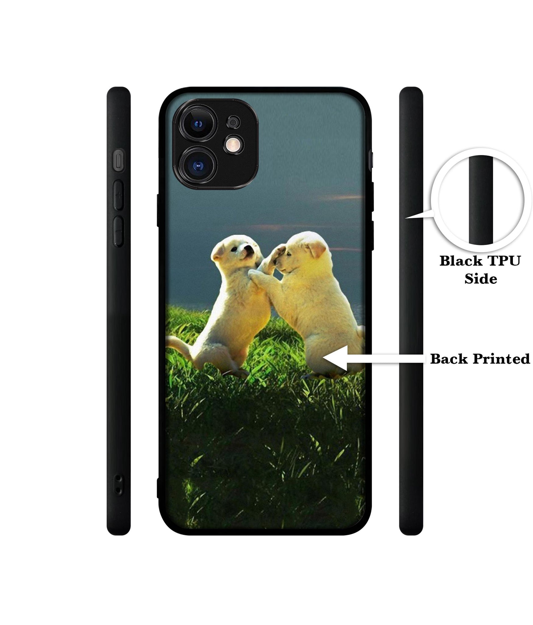 Puppy Couple Sunset Designer 2D Printed Back Case Cover for Apple iPhone 11