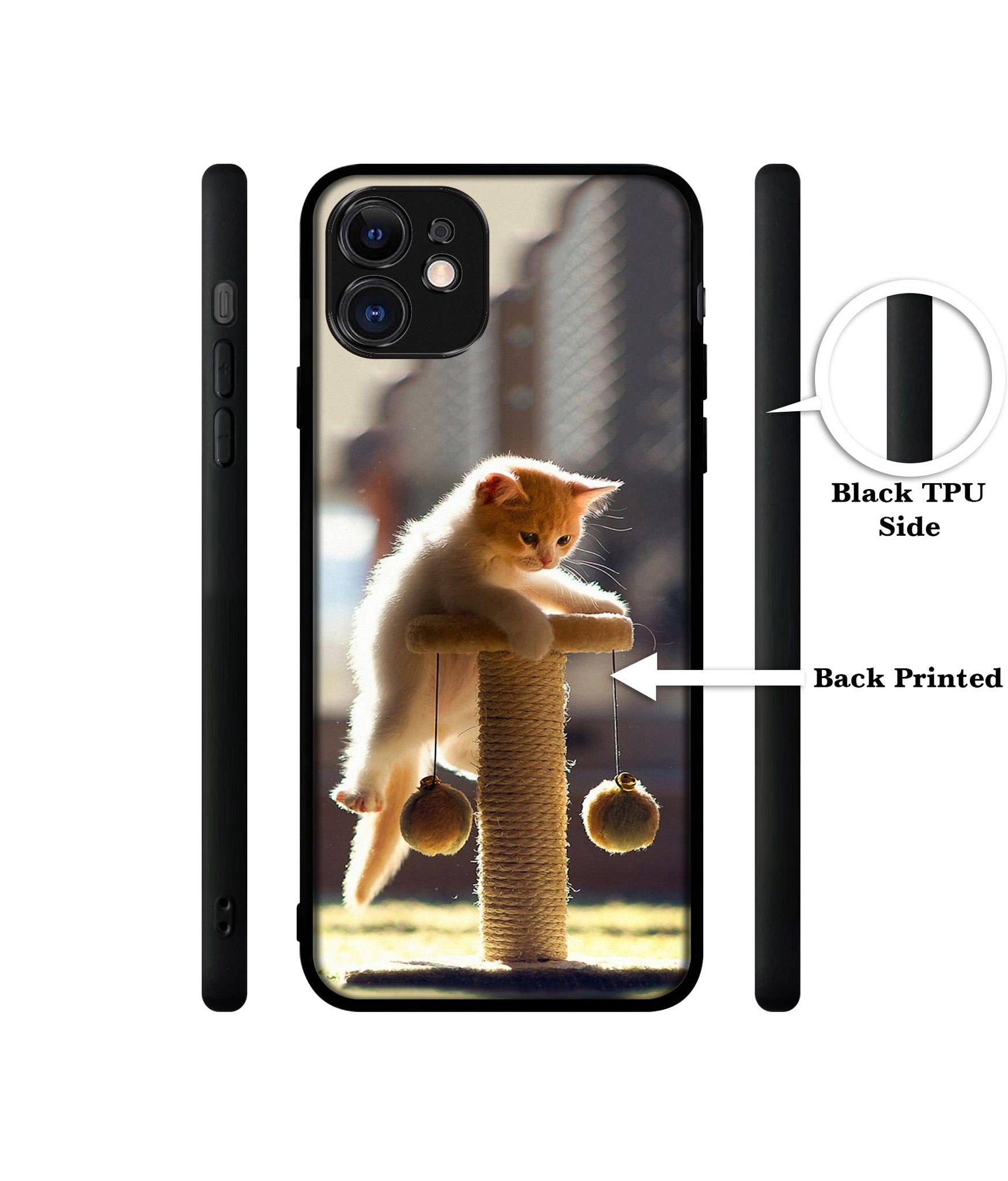 Cat Climbing Designer 2D Printed Back Case Cover for Apple iPhone 11