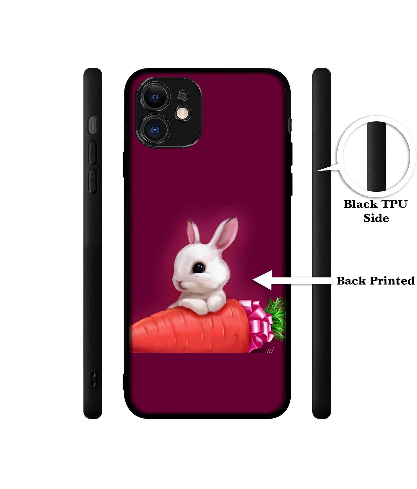 Bunny With Carrot Designer 2D Printed Back Case Cover for Apple iPhone 11