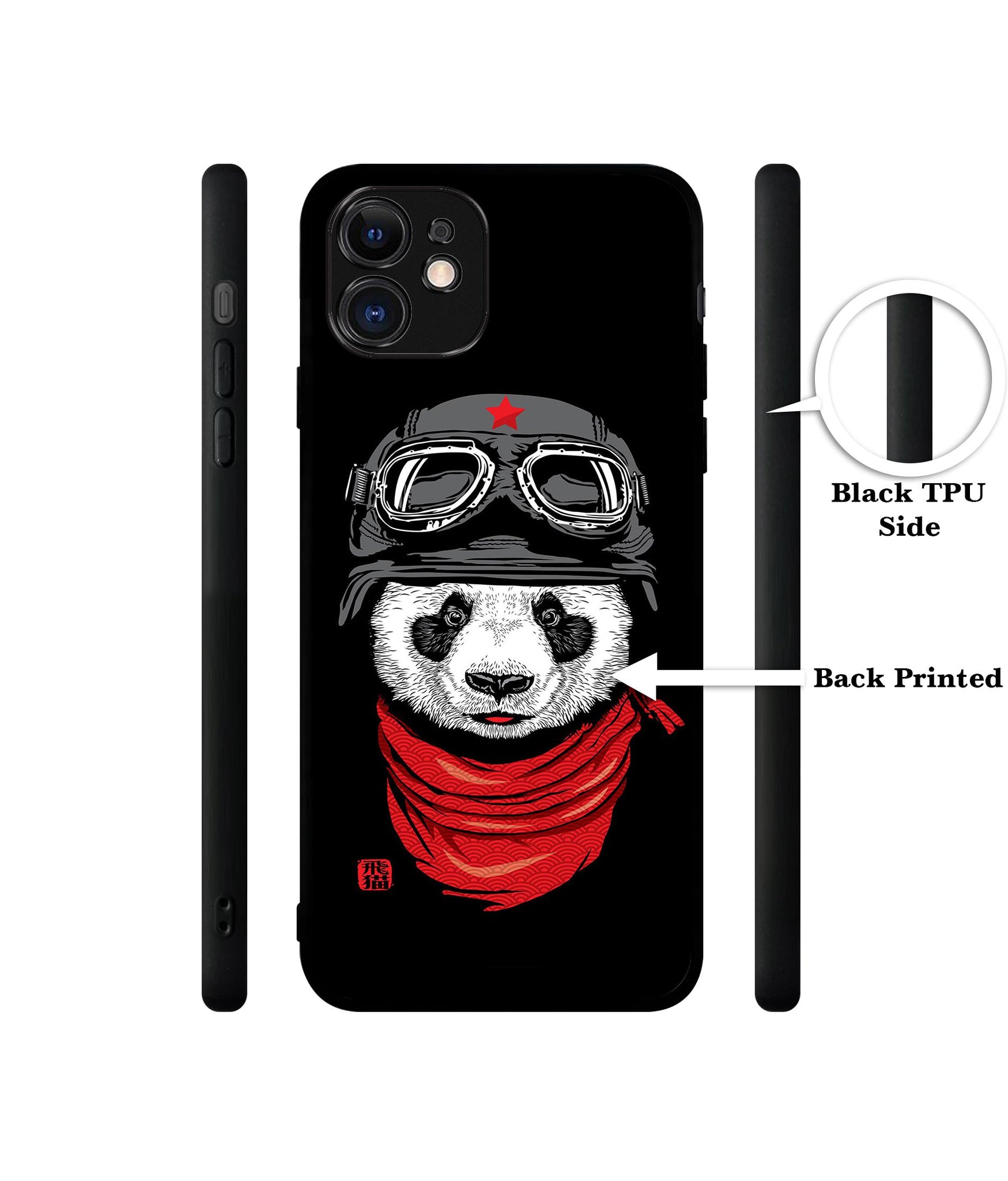 Biker Panda Designer 2D Printed Back Case Cover for Apple iPhone 11