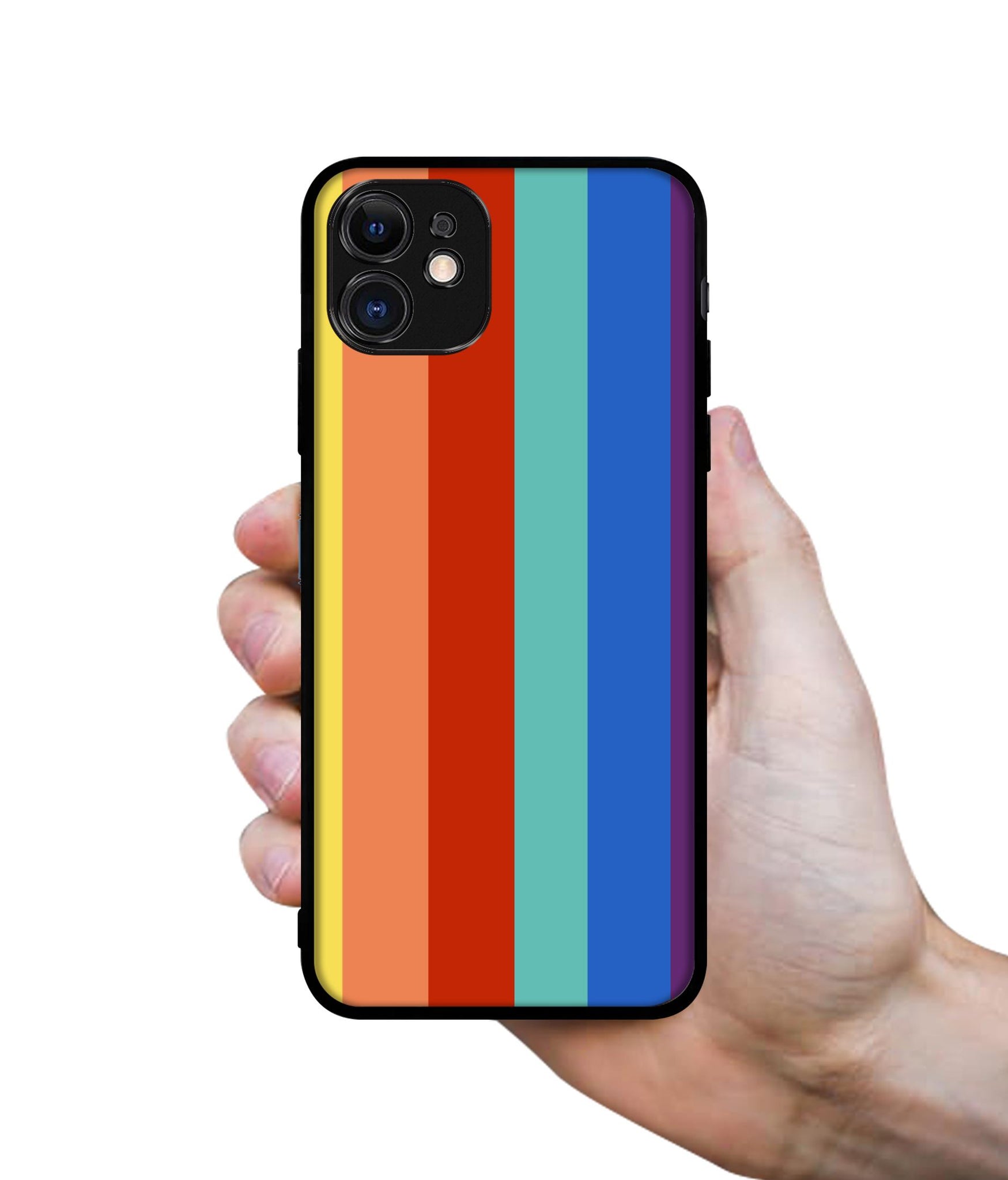 Rainbow Colors Designer 2D Printed Back Case Cover for Apple iPhone 11